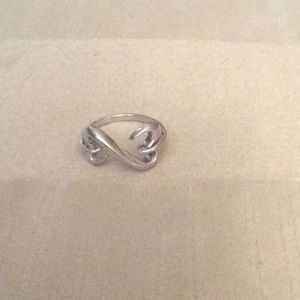Open Heart Silver Ring